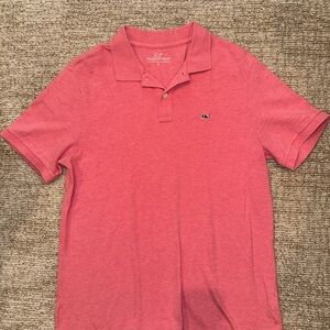 Vineyard Vines Men's Small Coral Pink Polo Shirt